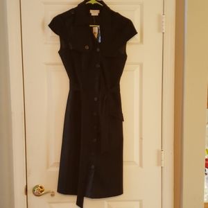 Black button up dress